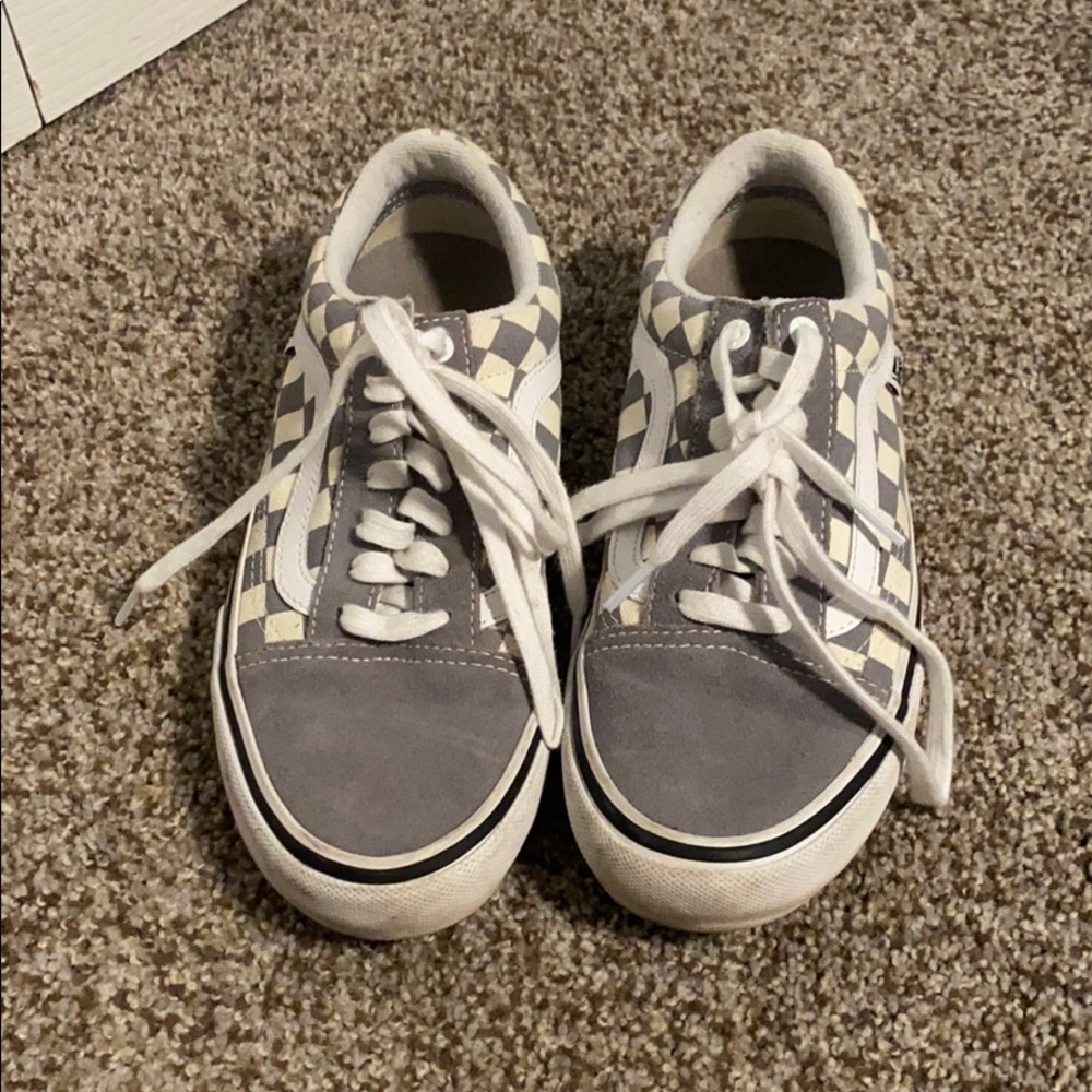 Grey and white vans